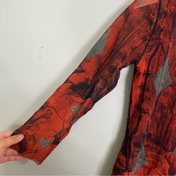 Jean Paul Gaultier Fuzzi Mesh Cards Hearts Spades Birds Y2K L? Read Description‎ - Picture 3 of 9